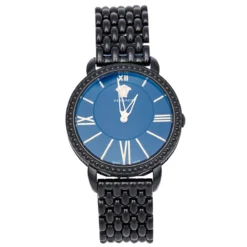 Versace Black Ion Plated Stainless Steel Krios M6Q60D008 Women's Wristwatch 38 Mm For Women