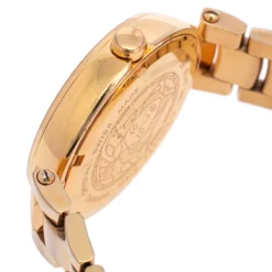 Versace Gold Tone Stainless Steel Mystique Hibiscus I9Q80D2HI-S080 Women's Wristwatch 38 Mm For Women -Versace Official Website luxury women versace used watches p473192 002