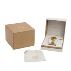 Versace Champagne Gold Plated Stainless Steel V-Circle VRSCVE8100619 Women's Wristwatch 38 Mm For Women -Versace Official Website luxury women versace used watches p487171 007