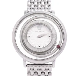 Versace Silver Stainless Steel Venus FHQ Women's Wristwatch 39 Mm For Women -Versace Official Website luxury women versace used watches p490198 006