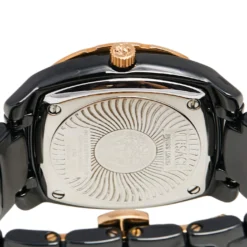 Versace Black Ceramic Rose Gold Stainless Steel Diamonds DV One Glamour 63Q Men's Wristwatch 34 Mm For Men -Versace Official Website luxury women versace used watches p493647 003