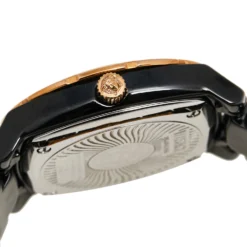 Versace Black Ceramic Rose Gold Stainless Steel Diamonds DV One Glamour 63Q Men's Wristwatch 34 Mm For Men -Versace Official Website luxury women versace used watches p493647 004