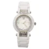Versace White Mother Of Pearl White Ceramic Stainless Steel Rubber Reve 92Q Women's Wristwatch 35 Mm For Women