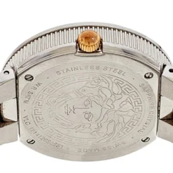 Versace Rose Gold Two-Tone Stainless Steel Leather V-Metal Icon VLC100014 Women's Wristwatch 40 Mm For Women -Versace Official Website luxury women versace used watches p495488 1631940177 002