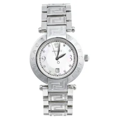Versace Mother Of Pearl Stainless Steel Reve 68Q Women's Wristwatch 35 Mm For Women