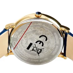 Versace Blue Gold Plated Stainless Steel Leather V-Circle VBP09 0017 Women's Wristwatch 38 Mm For Women -Versace Official Website luxury women versace used watches p512101 009
