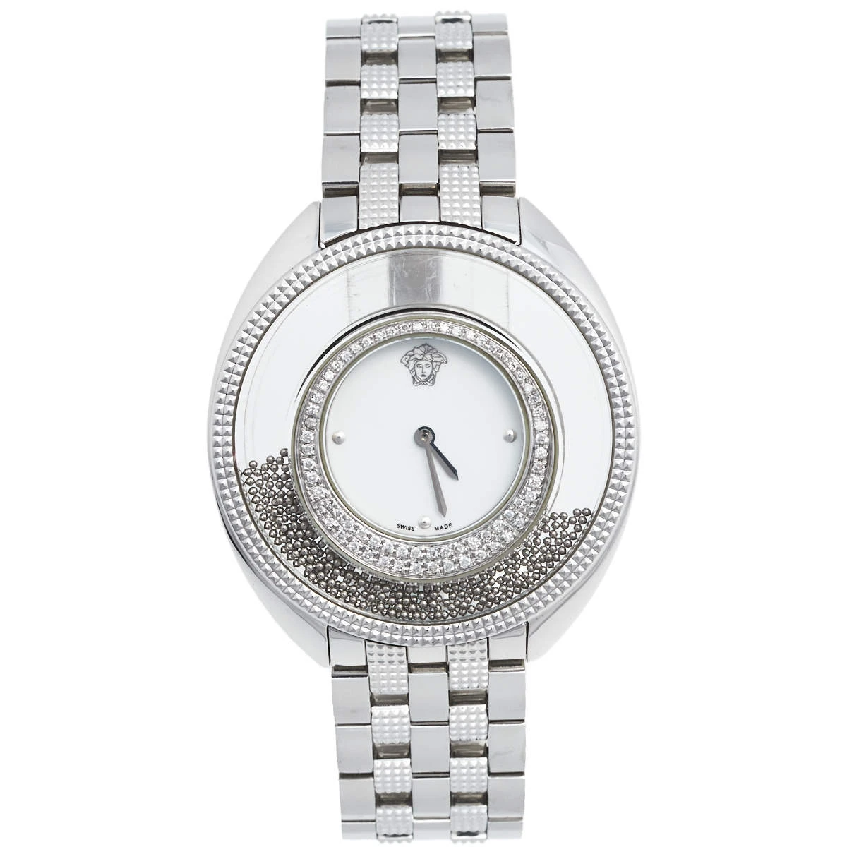 Versace White Stainless Steel Diamond Destiny Spirit 86Q Women's Wristwatch 39 Mm For Women 1 Versace White Stainless Steel Diamond Destiny Spirit 86Q Women's Wristwatch 39 Mm For Women