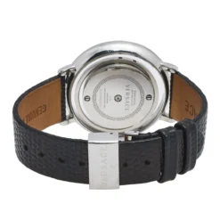 Versace Silver Stainless Steel Leather Venus VFH Women's Wristwatch 39 Mm For Women -Versace Official Website luxury women versace used watches p541605 002