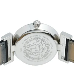Versace Black Stainless Steel Leather Vanity P5Q Women's Wristwatch 35 Mm For Women -Versace Official Website luxury women versace used watches p542932 004