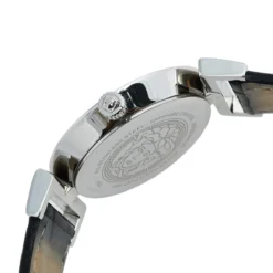 Versace Black Stainless Steel Leather Vanity P5Q Women's Wristwatch 35 Mm For Women -Versace Official Website luxury women versace used watches p542932 005