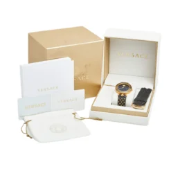 Versace Black Rose Plated Stainless Steel Leather Vanitas VK7070013 Women's Wristwatch 40 Mm For Women -Versace Official Website luxury women versace used watches p551288 001