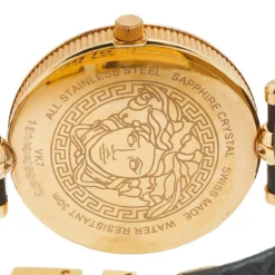 Versace Black Rose Plated Stainless Steel Leather Vanitas VK7070013 Women's Wristwatch 40 Mm For Women -Versace Official Website luxury women versace used watches p551288 003