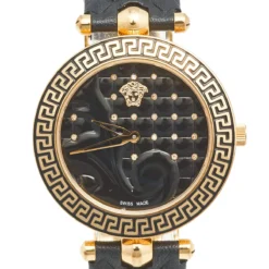 Versace Black Rose Plated Stainless Steel Leather Vanitas VK7070013 Women's Wristwatch 40 Mm For Women -Versace Official Website luxury women versace used watches p551288 007