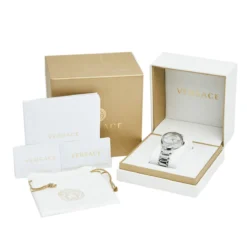 Versace Silver Stainless Steel Leda VNC030014 Women's Wristwatch 38 Mm For Women -Versace Official Website luxury women versace used watches p555896 002