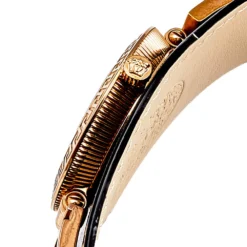 Versace Black Rose Gold Plated Stainless Steel Leather V-Signature VLA020014 Women's Wristwatch 35 Mm For Women -Versace Official Website luxury women versace used watches p558583 004