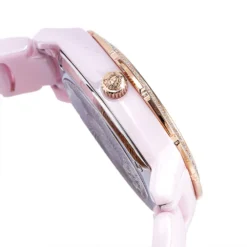 Versace Pink Mother Of Pearl Pink Ceramic Rose Gold Plated Stainless Steel DV One 63QCP5 Women's Wristwatch 35 Mm For Women -Versace Official Website luxury women versace used watches p566549 006