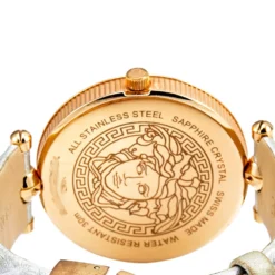 Versace Silver Rose Gold Plated Stainless Steel Vanitas VK7 Women's Wristwatch 40 Mm For Women -Versace Official Website luxury women versace used watches p568032 003