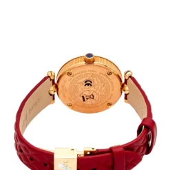Versace Red Rose Gold Plated Stainless Steel Leather Vanitas VQM Women's Wristwatch 30 Mm For Women -Versace Official Website luxury women versace used watches p576449 004