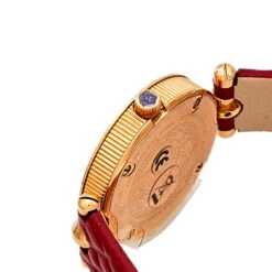 Versace Red Rose Gold Plated Stainless Steel Leather Vanitas VQM Women's Wristwatch 30 Mm For Women -Versace Official Website luxury women versace used watches p576449 005