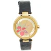 Versace Gold Plated Stainless Steel Leather Mystique Hibiscus I9Q80D2HIS009 Women's Wristwatch 38 Mm For Women