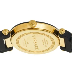 Versace Black Rose Gold Plated Stainless Steel Ceramic Rubber Reve 92Q Women's Wristwatch 35 Mm For Women -Versace Official Website luxury women versace used watches p606931 003