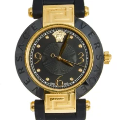 Versace Black Rose Gold Plated Stainless Steel Ceramic Rubber Reve 92Q Women's Wristwatch 35 Mm For Women -Versace Official Website luxury women versace used watches p606931 006