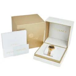 Versace Black Rose Gold Stainless Steel Micro Vanitas VQM050015 Women's Wristwatch 30 Mm For Women -Versace Official Website luxury women versace used watches p608976 001