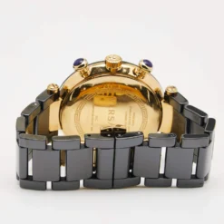 Versace Black Ceramic And Gold Plated Steel Chronograph Reve 95C Women's Wristwatch 40 Mm For Women -Versace Official Website luxury women versace used watches p642167 001