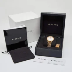 Versace White Gold Plated Stainless Steel Krios 93Q Women's Wristwatch 38 Mm For Women -Versace Official Website luxury women versace used watches p642963 001