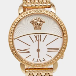 Versace White Gold Plated Stainless Steel Krios 93Q Women's Wristwatch 38 Mm For Women -Versace Official Website luxury women versace used watches p642963 007