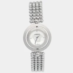 Versace Mother Of Pearl Stainless Steel Eon 79Q Women's Wristwatch 34 Mm For Women