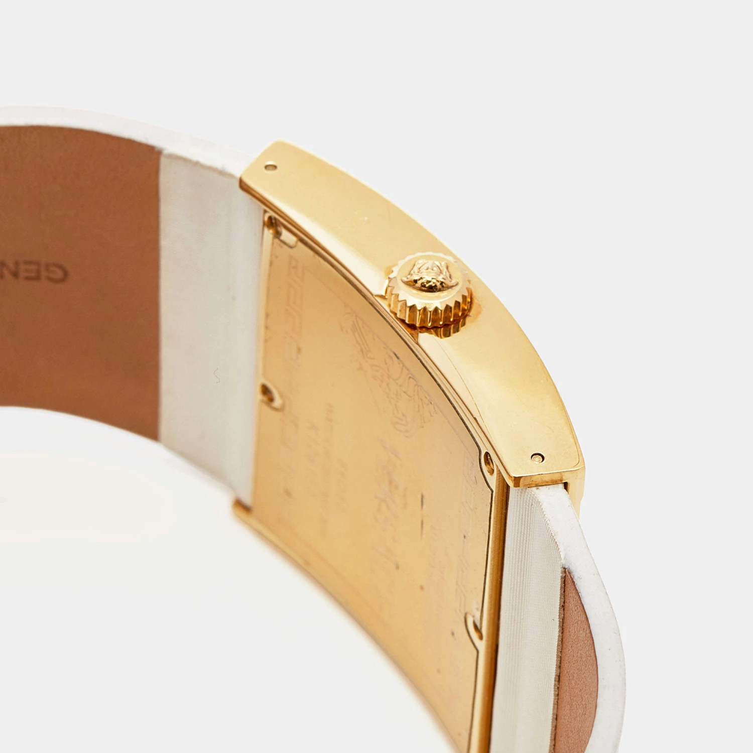 Versace White Gold Tone Stainless Steel V-Greca 64Q Women's Wristwatch 36 Mm For Women 6 Versace White Gold Tone Stainless Steel V-Greca 64Q Women's Wristwatch 36 Mm For Women - Image 6