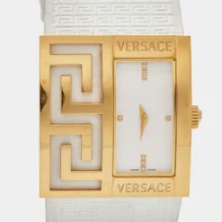 Versace White Gold Tone Stainless Steel V-Greca 64Q Women's Wristwatch 36 Mm For Women 10 Versace White Gold Tone Stainless Steel V-Greca 64Q Women's Wristwatch 36 Mm For Women -Versace Official Website luxury women versace used watches p647939 1653977771 009