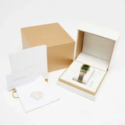 Versace Green Two Tone Stainless Steel Couture VE1B Women's Wristwatch 29 Mm For Women -Versace Official Website luxury women versace used watches p654110 1656653605 009