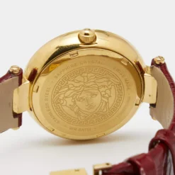 Versace White Gold Plated Stainless Steel Leather Crystal Gleam VAN040016 Women's Wristwatch 37 Mm For Women 12 Versace White Gold Plated Stainless Steel Leather Crystal Gleam VAN040016 Women's Wristwatch 37 Mm For Women -Versace Official Website luxury women versace used watches p656395 001