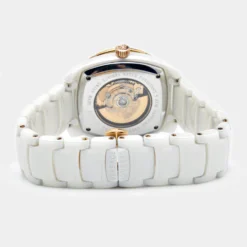 Versace Mother Of Pearl Diamond Rose Gold Plated Stainless Steel Ceramic DV One 01AC Women's Wristwatch 41 Mm For Women -Versace Official Website luxury women versace used watches p658053 001