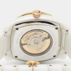 Versace Mother Of Pearl Diamond Rose Gold Plated Stainless Steel Ceramic DV One 01AC Women's Wristwatch 41 Mm For Women -Versace Official Website luxury women versace used watches p658053 002