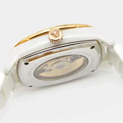 Versace Mother Of Pearl Diamond Rose Gold Plated Stainless Steel Ceramic DV One 01AC Women's Wristwatch 41 Mm For Women -Versace Official Website luxury women versace used watches p658053 003