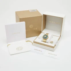 Versace Green Gold Plated Stainless Steel Pallazo Empire VEDV00819 Women's Wristwatch 37 Mm For Women -Versace Official Website luxury women versace used watches p660846 009