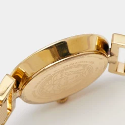 Versace Silver Rose Gold Plated Stainless Steel Vanity P5Q Women's Wristwatch 35 Mm For Women -Versace Official Website luxury women versace used watches p669581 004