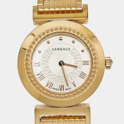 Versace Silver Rose Gold Plated Stainless Steel Vanity P5Q Women's Wristwatch 35 Mm For Women -Versace Official Website luxury women versace used watches p669581 009
