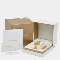 Versace Gold Plated Stainless Steel Mystique Hibiscus I9Q80D2HI-S080 Women's Wristwatch 38 Mm For Women -Versace Official Website luxury women versace used watches p682252 010