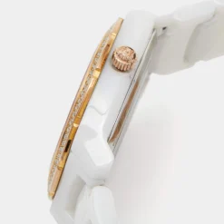 Versace White Mother Of Pearl Ceramic Diamond DV One 63QCP11 Women's Wristwatch 35 Mm For Women 14 Versace White Mother Of Pearl Ceramic Diamond DV One 63QCP11 Women's Wristwatch 35 Mm For Women -Versace Official Website luxury women versace used watches p690310 005