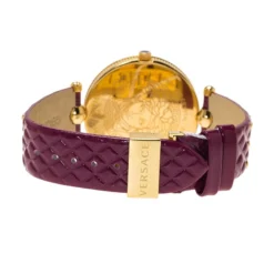 Versace Purple Gold-Plated Stainless Steel Vanitas Women's Wristwatch 40MM For Women -Versace Official Website luxury women versace used watches p79200 0005