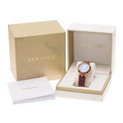 Versace Purple Gold-Plated Stainless Steel Vanitas Women's Wristwatch 40MM For Women -Versace Official Website luxury women versace used watches p79200 0006