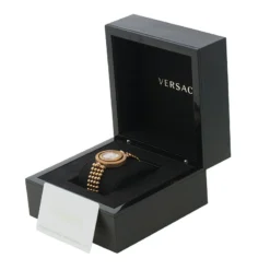 Versace White Stainless Steel Rose Gold Tone Women's Wristwatch 33MM For Women -Versace Official Website luxury women versace used watches p91722 006