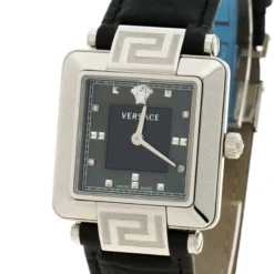 Versace Black Mother Of Pearl Stainless Steel Reve Carre 88Q Women's Wristwatch 30MM For Women -Versace Official Website luxury women versace used watches p94838 003