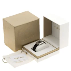 Versace Black Mother Of Pearl Stainless Steel Reve Carre 88Q Women's Wristwatch 30MM For Women -Versace Official Website luxury women versace used watches p94838 006