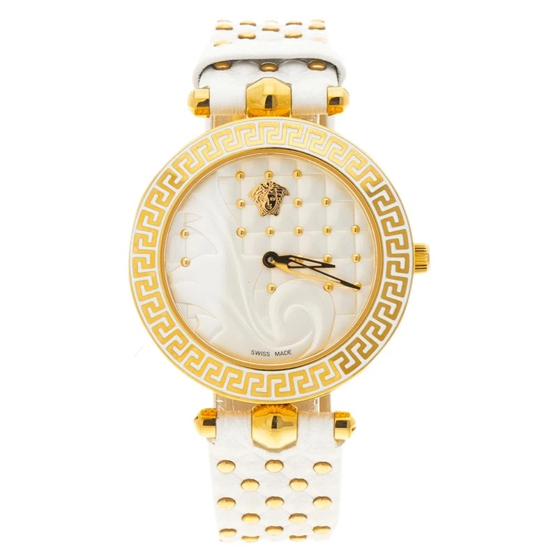 Versace White Gold Tone Stainless Steel VK7010013 Vanitas Women's Wristwatch 40MM For Women 1 Versace White Gold Tone Stainless Steel VK7010013 Vanitas Women's Wristwatch 40MM For Women